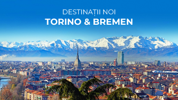 FLYONE a lansat pe 17 aprilie două rute directe: Chișinău–Torino și Chișinău–Bremen