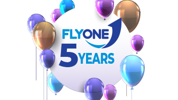 FLYONE – we are flying together for 5 years! 