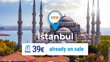 One city - two continents! FLYONE opens flights to Istanbul, from 39 EURO!