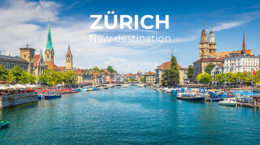 FLYONE launches its next new flight destination - Zurich!