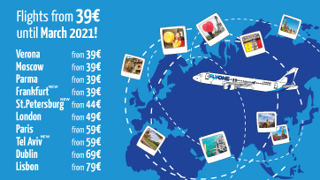FLYONE offers flights until March 2021, from only 39 EUR!