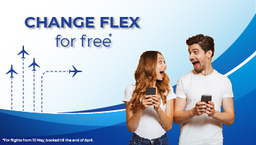 Change your ticket for FREE with the Change FLEX service!