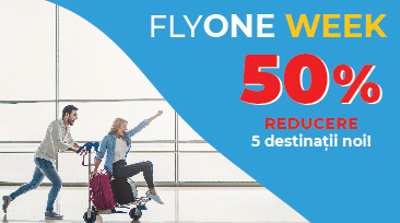FLYONE Week - 50% REDUCERE pentru 5 destinatii noi!